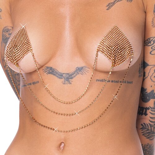 Cottelli Nipple Stickers Square 0781967 Shiny Gold Cijene