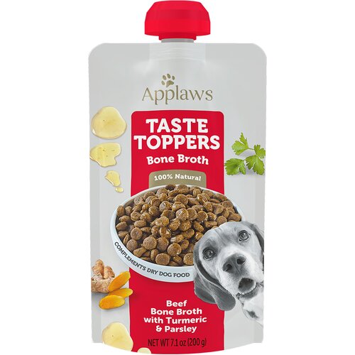 Applaws Varčno pakiranje Taste Toppers vrečke 12 x 200 ml - Goveji kostni bujon s kurkumo &amp;amp; peter&amp;scaron;iljem Slike