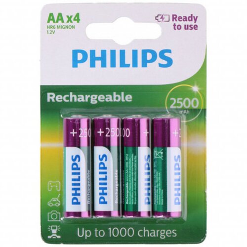 Philips baterija AA NiMH 1.2V 2500mAh (1/4) ( 46776 ) Slike