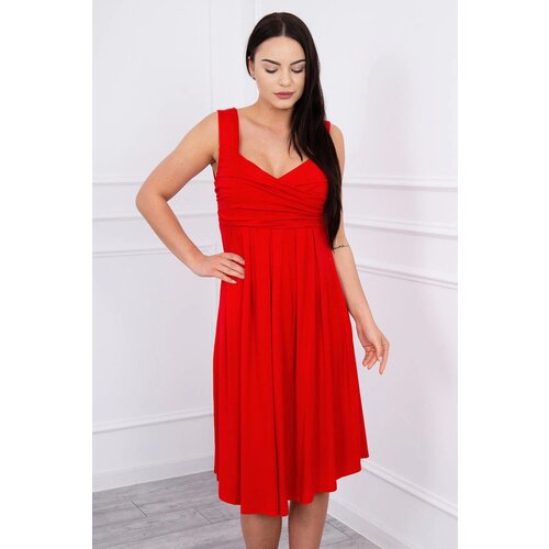  Dress with wide straps red Slike