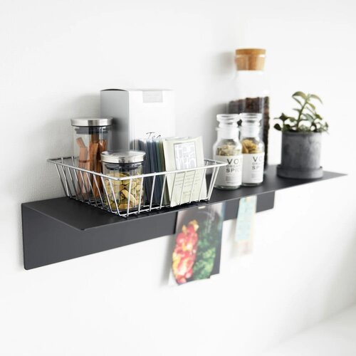 YAMAZAKI Crna metalna polica 50 cm &amp;ndash; Slike