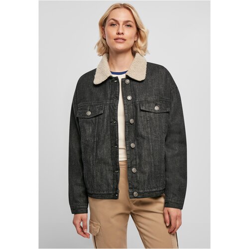 UC Ladies Ladies Oversized Sherpa Denim Jacket black washed Cene