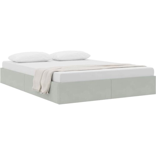 VidaXL Krevet s od storage s pohranom Svjetlosiva 153 x 203 cm Bar&amp;scaron;un - Svjetlosiva 152 x 203 cm Slike