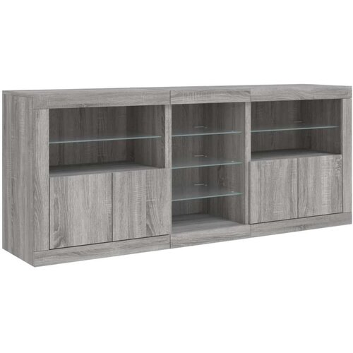  Komoda z LED lučkami siva sonoma 162x37x67 cm Slike
