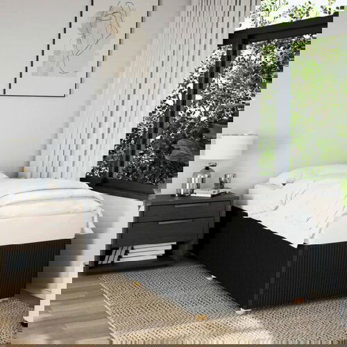 VidaXL Okvir za krevet crni 90x200 cm od tkanine Slike