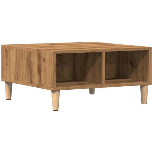 Maison Chic Klubska mizica - kavna mizica - Nizka mizica artisan hrast 60x60x30 cm inženirski les, (21754470) Slike
