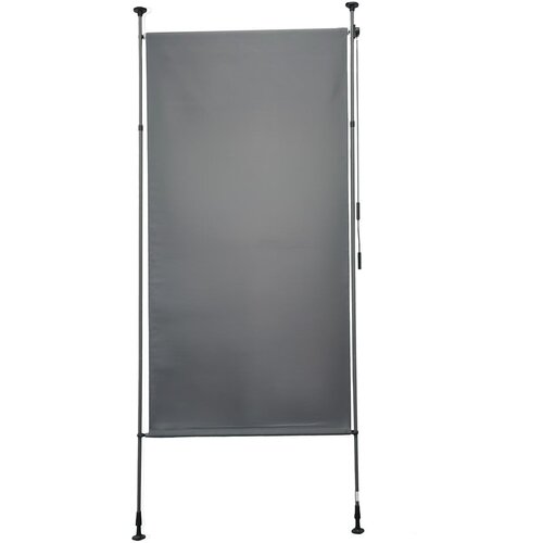 Garden Pleasure Sivi metalni/tekstilni balkonski zastor 120x225 cm – Cijene