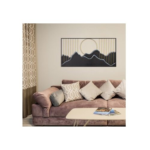 Wallity zidna dekoracija Sagarmatha-1, 114x4x60 cm, crno-zlatne boje Slike
