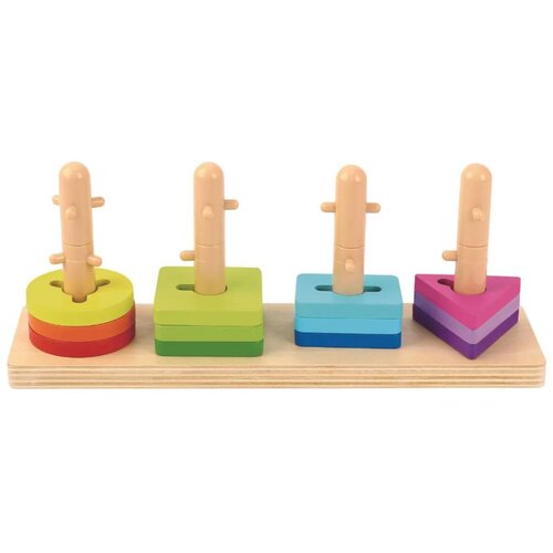 Tooky Toy sorter oblika sa &amp;scaron;arenim montessori kockama Slike