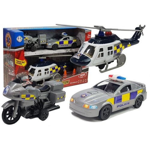  Set za igro s vozili specialne policije 3v1 - siva Cene