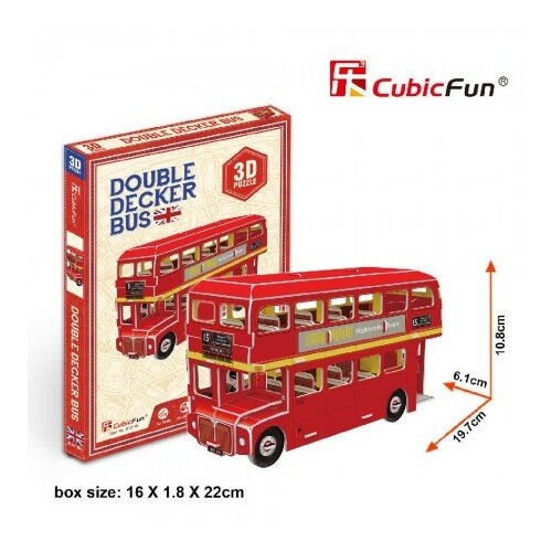 Cubicfun puzzle double decker bus S3018 Cene