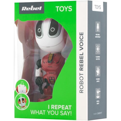  Interaktivni robot koji ponavlja riječi, svijetleće oči, crveni Slike