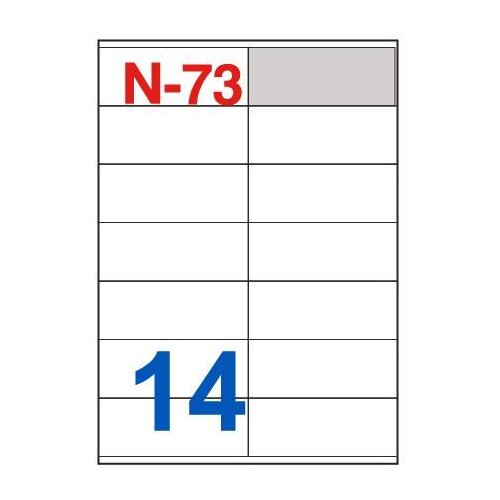 NANO Etikete za laserske i ink-jet pisače , N-73, 105x41 mm, 100/1 Slike
