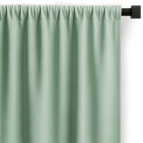 Restilo curtain CARLI color mint plain style classic tape type of material - textiles oxford 200x270 Cene