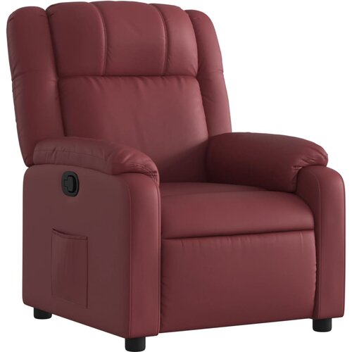 Maison Chic Naslanjač - Relax naslanjač vinsko rdeče umetno usnje, (22040232) Slike
