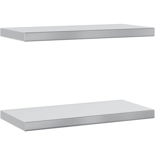 Maison Chic 2 kosi Stenske Police - Viseče police 50x23,5x3 cm srebrna nerjaveče jeklo, (21758635) Cene