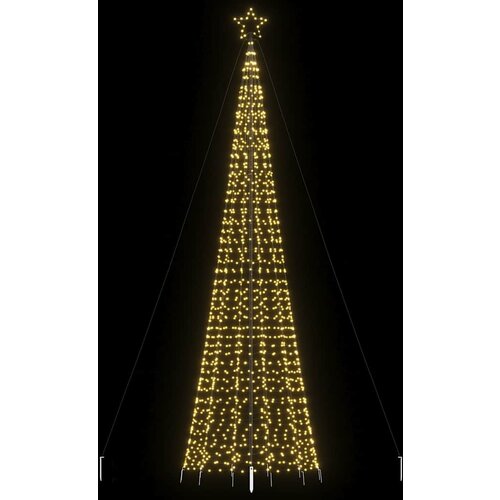 vidaXL Osvetljena novoletna jelka s konicami 1534 LED toplo bela 500cm Cene
