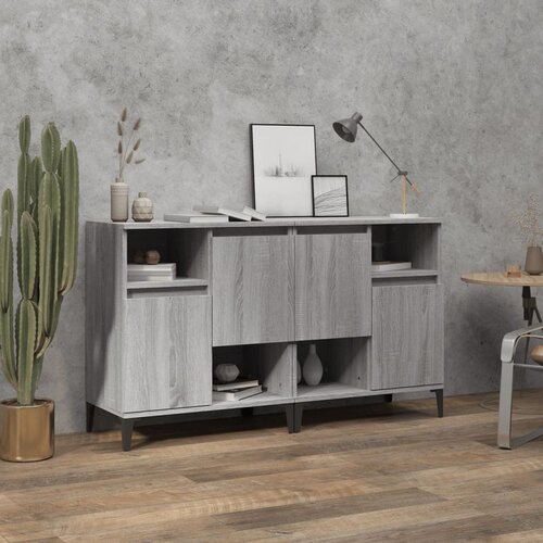  Komoda 2 kosa siva sonoma 60x35x70 cm inženirski les Cene