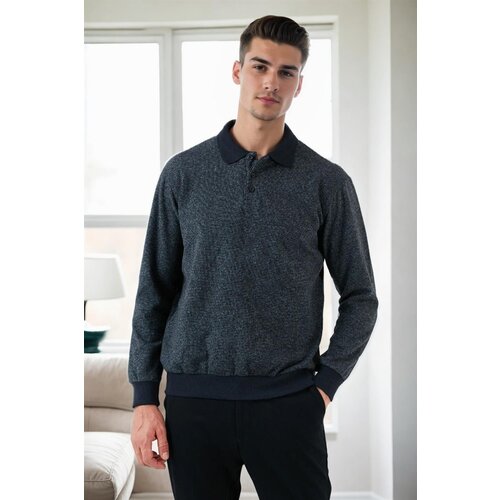 Dewberry 77856 polo neck mens sweater-navy blue Slike