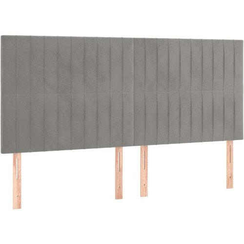  Krevet s oprugama i madracem svjetlosivi 200x200 cm bar&amp;scaron;unasti Slike