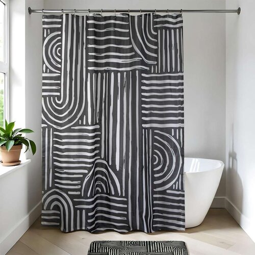 Tendance zavjesa za kadu 180x200cm poliester, ethnic vibes Slike