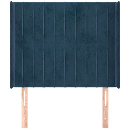  Uzglavlje s u&amp;scaron;ima tamnoplavo 103x16x118/128 cm bar&amp;scaron;unasto Slike
