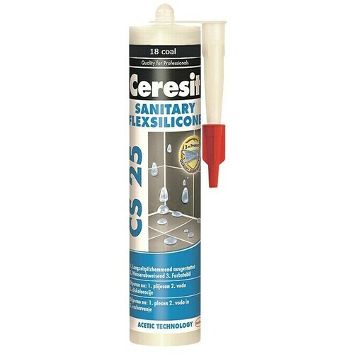 Ceresit Sanitarni silikon CS 25 (Coal, 280 ml) Slike