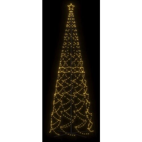 VidaXL Stožasto božićno drvce toplo bijelo 1400 LED žarulja 160x500 cm Slike