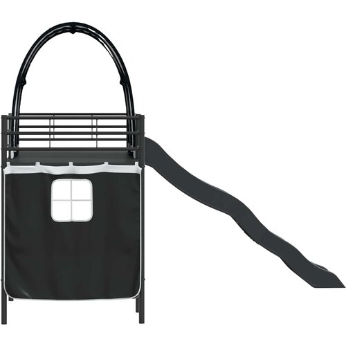  Okvir Krevet za Dječji Loft Jednobojno Crna 75 x 190 cm Metal Slike