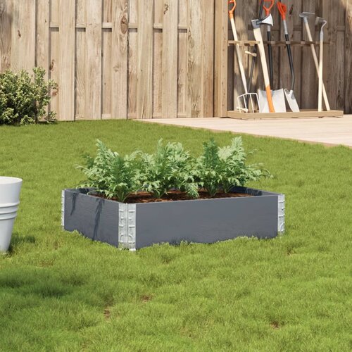 VidaXL Vrtna sadilica siva 80x60 cm od masivne borovine Slike