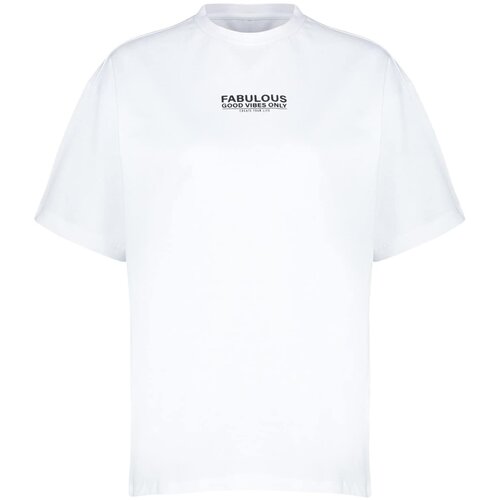 Trendyol Ženska majica TWOSS24TS00183, Bela Cene