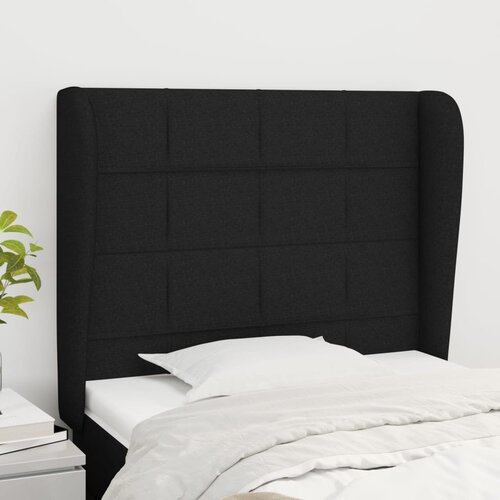  Uzglavlje s u&scaron;ima crno 93x23x118/128 cm od tkanine Cijene