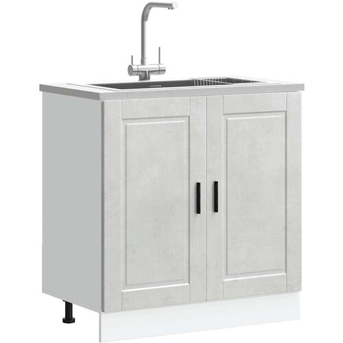 vidaXL Osnovna omarica za umivalnik "Porto" betonsko siv 80x46x81,5 cm Cene