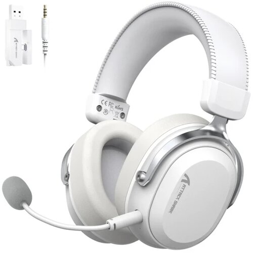 Attack Shark bežične gaming slu&amp;scaron;alice L30PRO 50mm/7.1 Surround/TriMode/Aluminium/1100mAh/White Slike