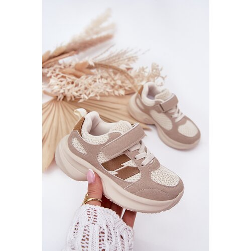 Boto Children's Sports Shoes Sneakers With Velcro Beige Selinea Cene