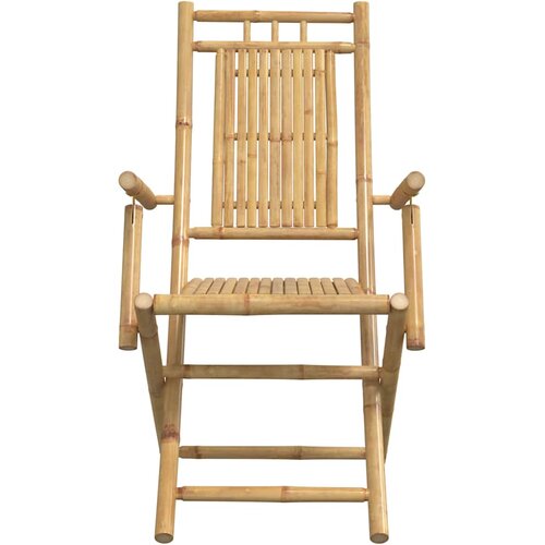  Sklopive vrtne stolice 4 kom 53 x 66 x 99 cm od bambusa Slike