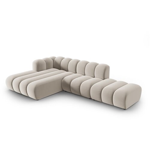 Micadoni Home Bež kotna sedežna garnitura (levi kot) Lupine &amp;ndash; Slike