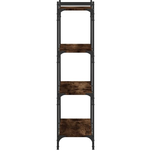  Regal za knjige s 4 razine boja hrasta 80 x 30 x 120 cm drveni Slike