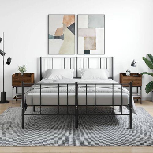 VidaXL Nočna mizica 2 kosa rjavi hrast 40,5x31x60 cm inženirski les Slike