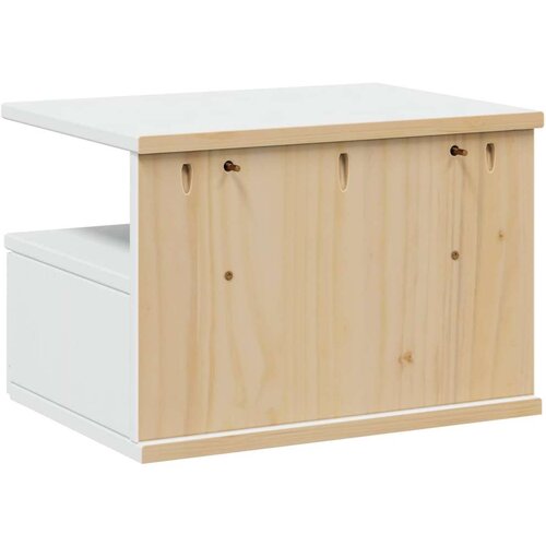  Noćni ormar Zidne Bijelo 40 x 31 x 27 cm Čvrsto borovo drvo - Bijelo Slike