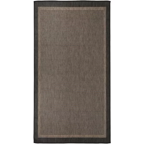 Vanjski tepih ravno tkanja 80 x 150 cm tamnosmeđi