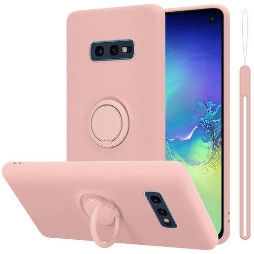 Cadorabo Ohi&amp;scaron;je, združljiv s Samsungom v tekoči roza barvi - za&amp;scaron;čitni pokrov iz fleksibilnega silikona TPU z obročem, (20583641) Slike