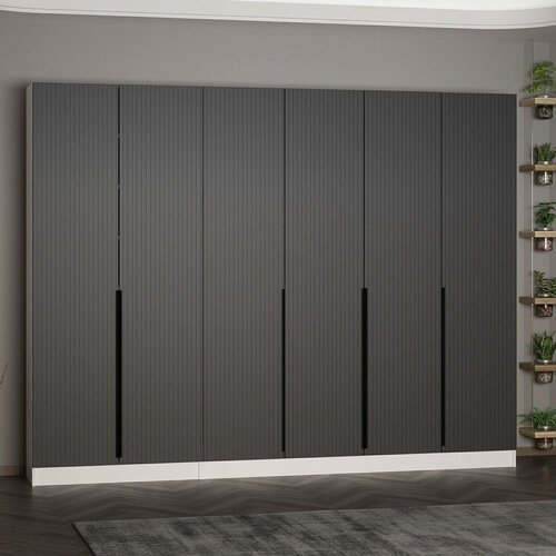 Woody Fashion Ormar za hodnik Noah 8268, 270x210x35 cm, Antracit Cene