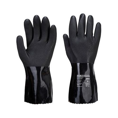 PORTWEST Rukavice A882 - ESD PVC hemijske rukavice/ crna Slike