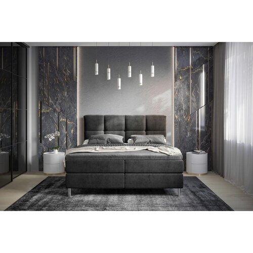 Esposa POSTELJA Z VZMETNICO 140 cm x 200 cm , tekstil antracit Slike