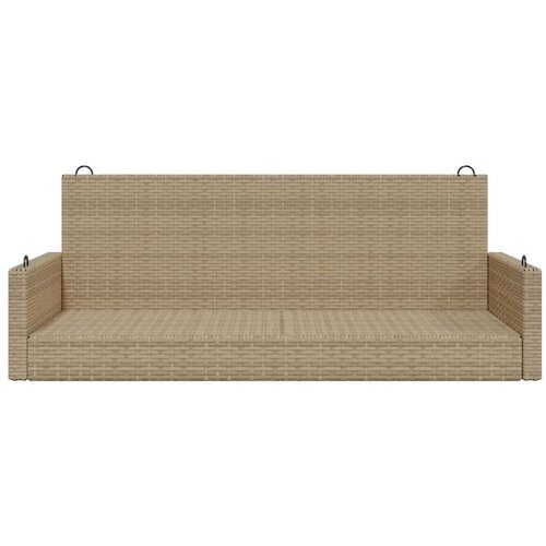 VidaXL Klupa za ljuljanje bež 119 x 56 x 48 cm od poliratana Slike
