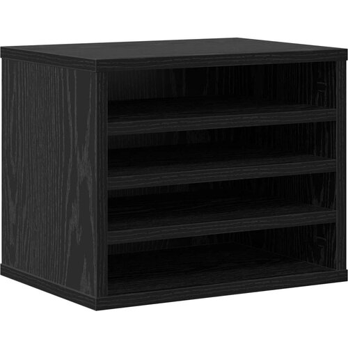 vidaXL Organizator Stola Crni Hrast 36x26x29.5 cm Konstruirano Drvo Cene