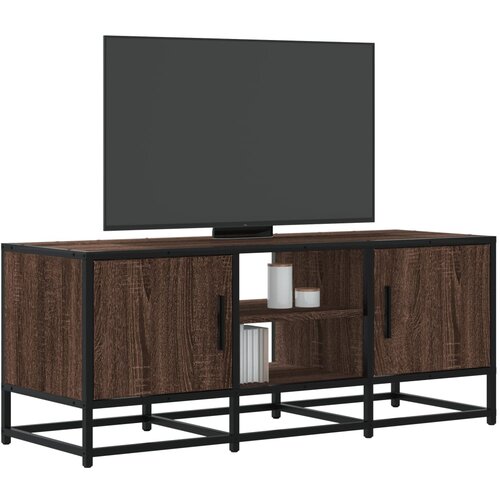 vidaXL TV ormarić boja hrasta 100x35x41 cm konstruirano drvo i metal Cijene