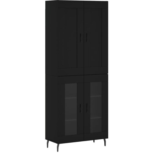 Maison Chic Visoka Komoda - Predalnik črna 69,5x34x180 cm inženirski les, (21717238) Slike
