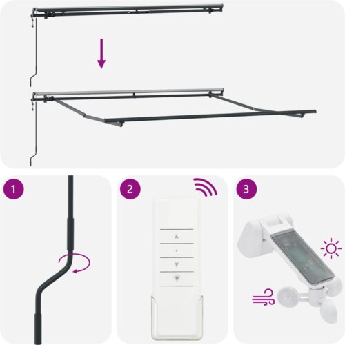 vidaXL Automatska uvlačna tenda žuta i narančasta 350x250 cm Cijene